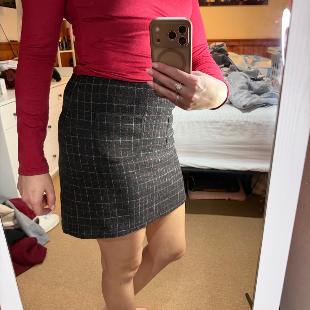 Forever 21 Black Plaid Mini Skirt